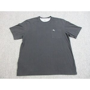 Tommy Bahama‎ Shirt Mens Large Black Supima Cotton Pocket Marlin Logo Casual Tee